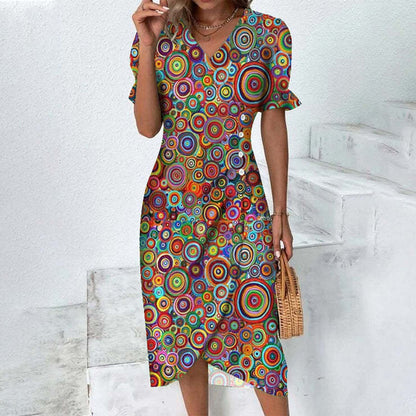 Women's Summer Dress - Lightweight Cotton Casual Dress for Women Ideal for Warm Weather - Available in Various Sizes