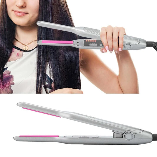 Mini Hair Straightener | Ultra-Thin Ceramic Plates, Fast Heating 150℃-232℃ for Short Hair Styling