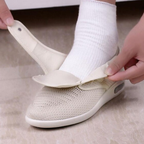Women's Orthopedic Sneakers | Adjustable Hook-and-Loop Closure & Shock-Absorbing Sole for All-Day Comfort