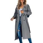 Women's Long Trench Coat | Elegant, Transitional Design & Versatile for Spring and Autumn Wear
