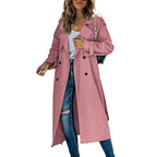 Women's Long Trench Coat | Elegant, Transitional Design & Versatile for Spring and Autumn Wear