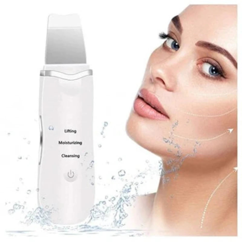 Ultrasonic Skin Scrubber – Deep Cleansing Sonic Wand for Removing Blackheads and Improving Skin Texture with Ionic Technology