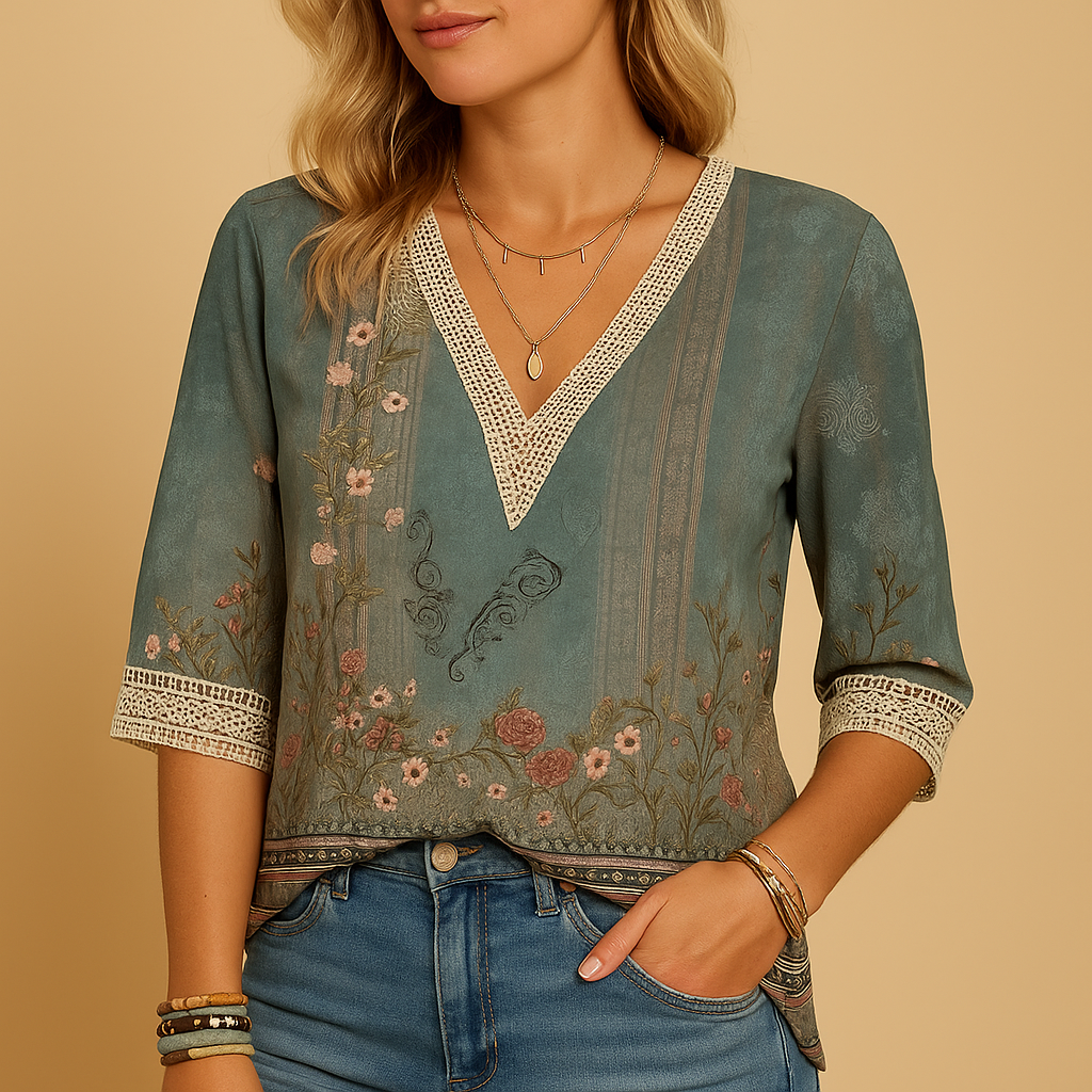 Women's Blouse with Flattering Fit in Various Colors - Comfortable Cotton Top for Everyday Wear