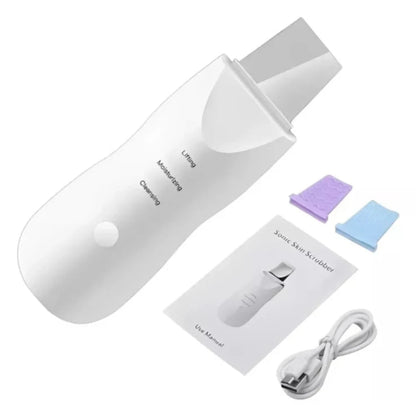 Ultrasonic Skin Scrubber – Deep Cleansing Sonic Wand for Removing Blackheads and Improving Skin Texture with Ionic Technology