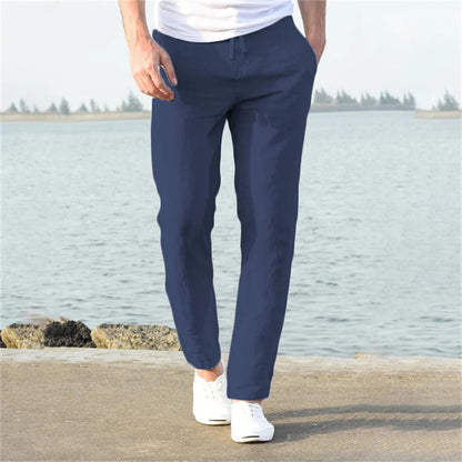Lightweight Men's Casual Trousers | Comfortable, Breathable Linen Blend for Year-Round Wear