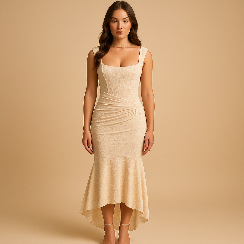 Floral Midi Dress for Women with Airy Fit - Lightweight Summer Dress in Various Colors and Sizes