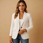 Tailored Women's Blazer with Comfortable Fit - Smart Casual Jacket for Work or Everyday Wear
