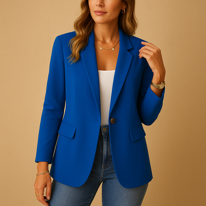Tailored Women's Blazer with Comfortable Fit - Smart Casual Jacket for Work or Everyday Wear