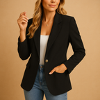 Tailored Women's Blazer with Comfortable Fit - Smart Casual Jacket for Work or Everyday Wear