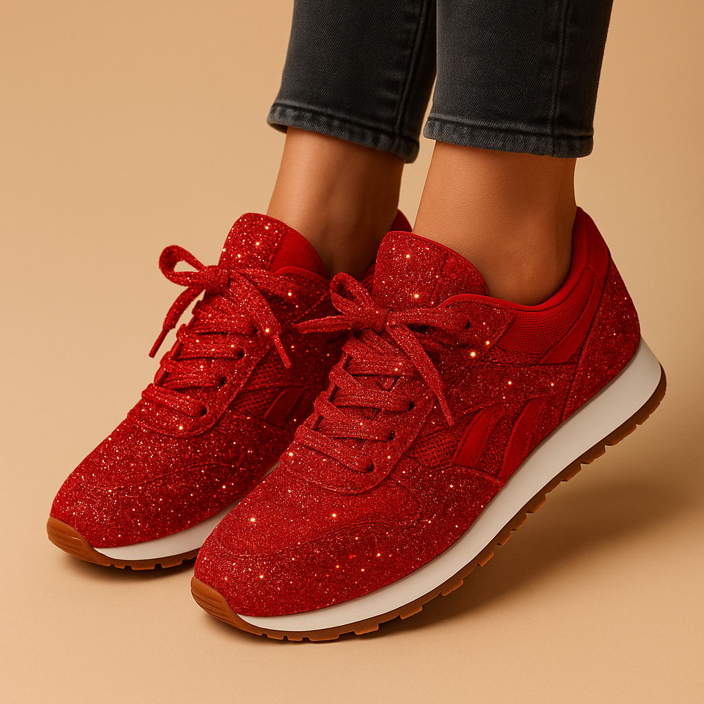Glitter Sneakers with Sequins for Women - Stylish Women's Footwear in Sparkling Design