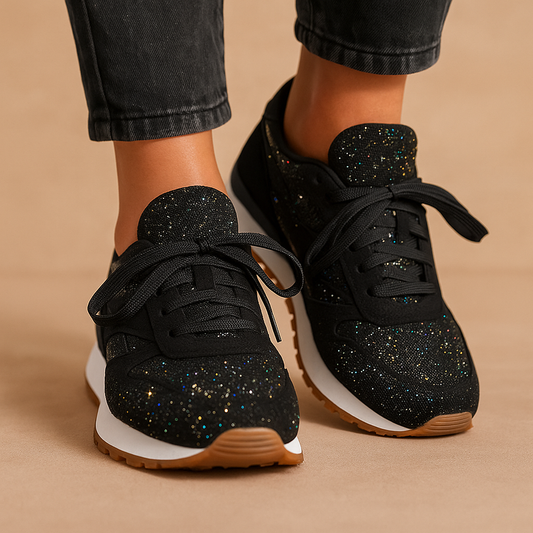Glitter Sneakers with Sequins for Women - Stylish Women's Footwear in Sparkling Design