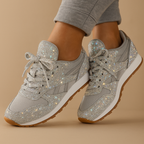 Glitter Sneakers with Sequins for Women - Stylish Women's Footwear in Sparkling Design