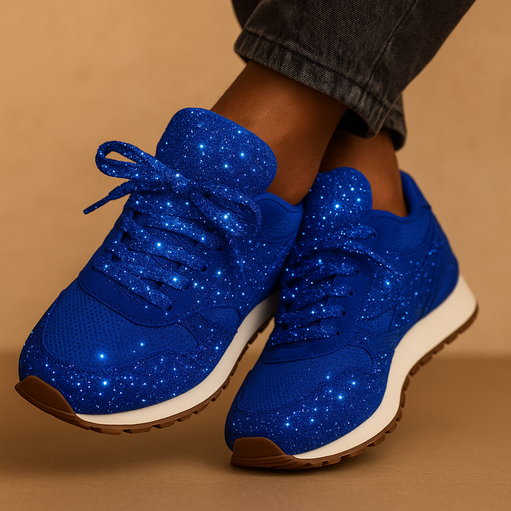 Glitter Sneakers with Sequins for Women - Stylish Women's Footwear in Sparkling Design