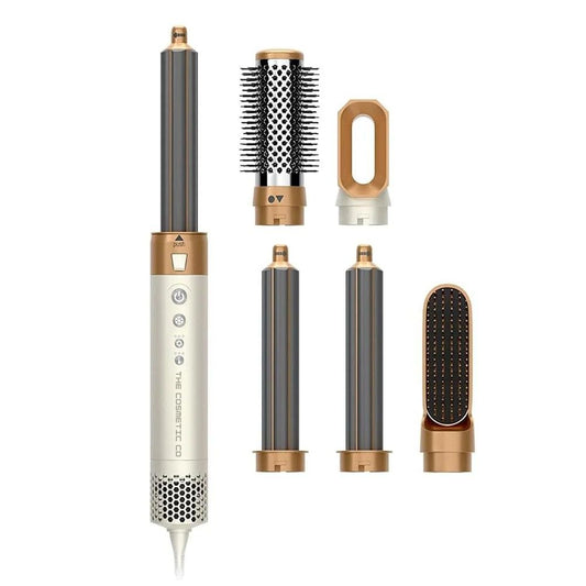 5-in-1 Hair Styler Set | Curling Wand & Hot Air Brush with Interchangeable Attachments for Waves, Volume & Defined Curls