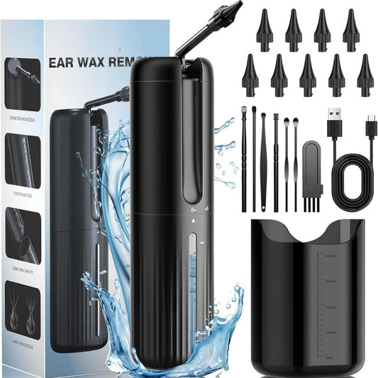 Ear Cleaner PRO | Earwax Removal Tool - Safe and Precise Ear Cleaner, Waterproof, Rechargeable & With Attachments for Safe Ear Care at Home
