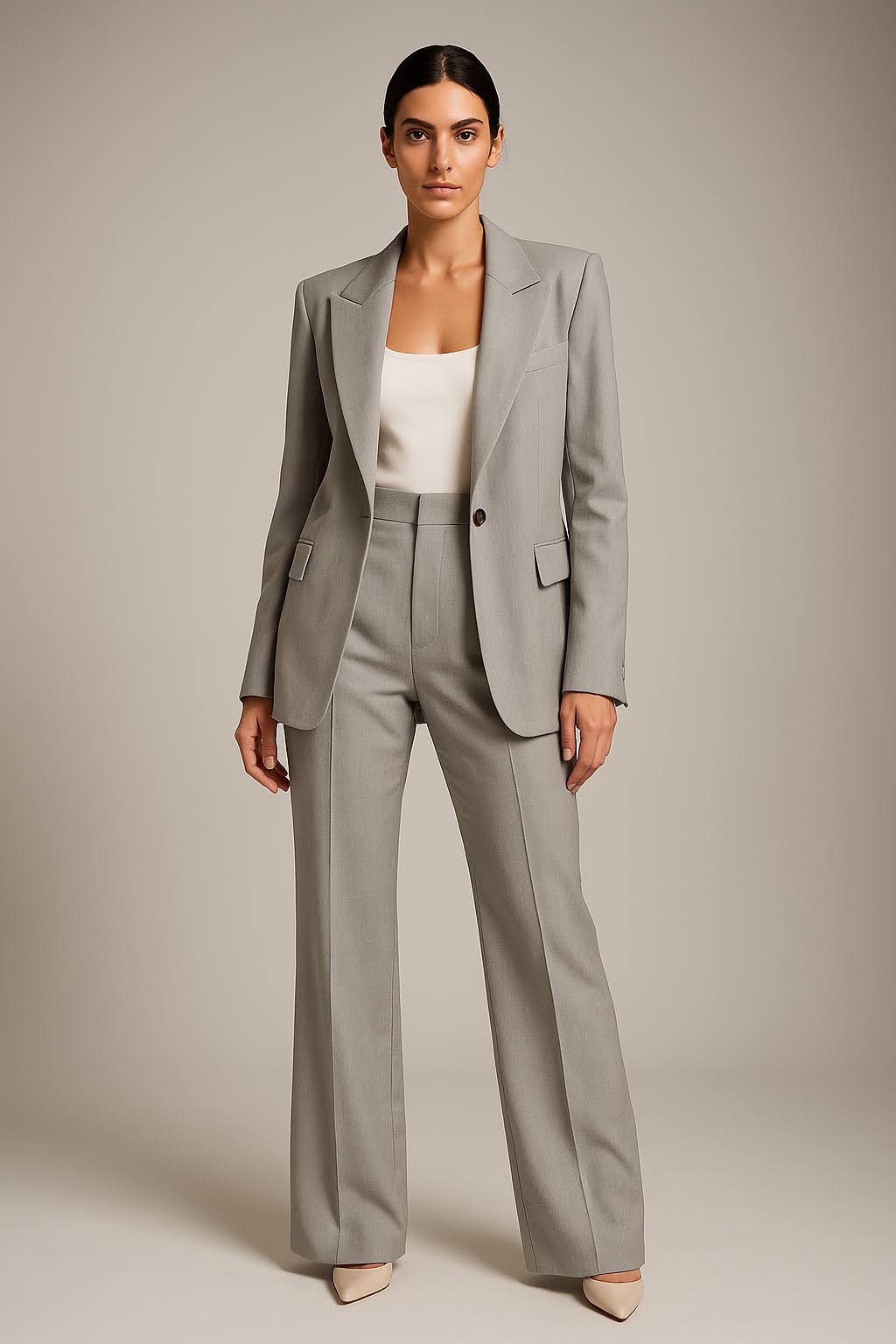 Two-Piece Slim Fit Blazer & Trousers Set | Lightweight, Breathable Fabric for Spring & Summer Business Attire