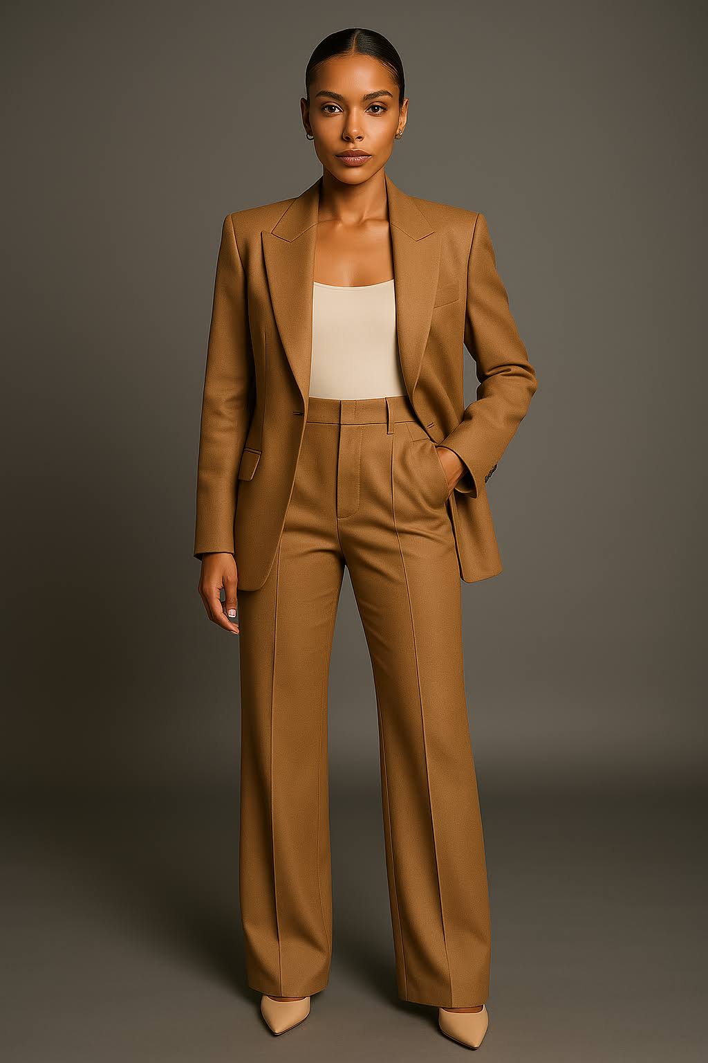 Two-Piece Slim Fit Blazer & Trousers Set | Lightweight, Breathable Fabric for Spring & Summer Business Attire