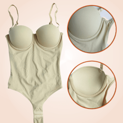 Invisible Backless Slimming Thong Bodysuit for Women - Shaping Underwear, Seamless Design