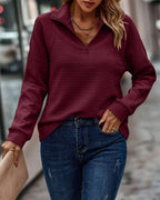 Striped Zip-Up Jumper for Women | Cooling, Breathable Material & Perfect for Casual Wear