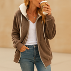 Long Women's Fleece Vest with Hood - Warm, Comfortable Layering Piece for Cold Weather