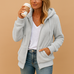 Long Women's Fleece Vest with Hood - Warm, Comfortable Layering Piece for Cold Weather
