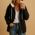 Long Women's Fleece Vest with Hood - Warm, Comfortable Layering Piece for Cold Weather