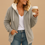 Long Women's Fleece Vest with Hood - Warm, Comfortable Layering Piece for Cold Weather
