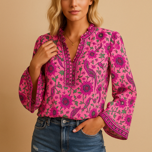 Light Blouse for Women with Flattering Fit - Comfortable and Stylish Top in Various Sizes