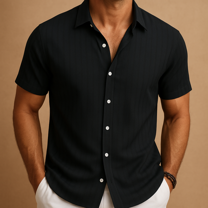 Lightweight Short Sleeve Summer Shirt for Men - Cotton Casual Top in Various Colors