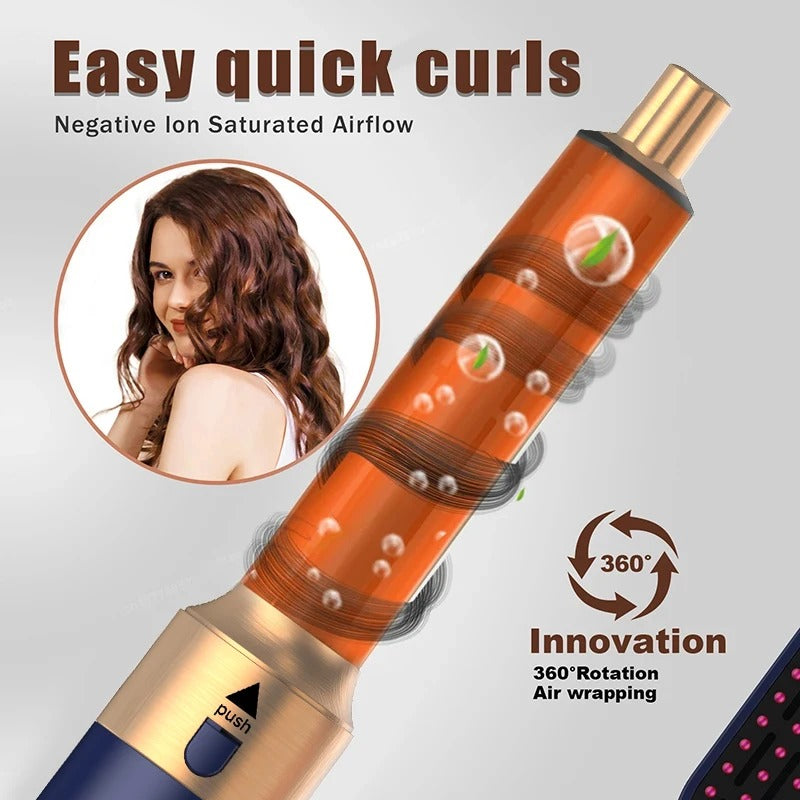 Luxurious 5 in 1 Hair Styler - Premium Auto Curling Tool for Thick Hair Airwrap Dupe