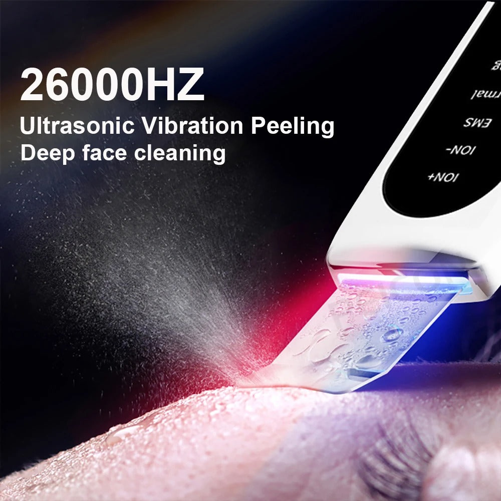 Ultrasonic Face Scrubber – Deep Cleansing & Exfoliating Wand for Radiant Skin