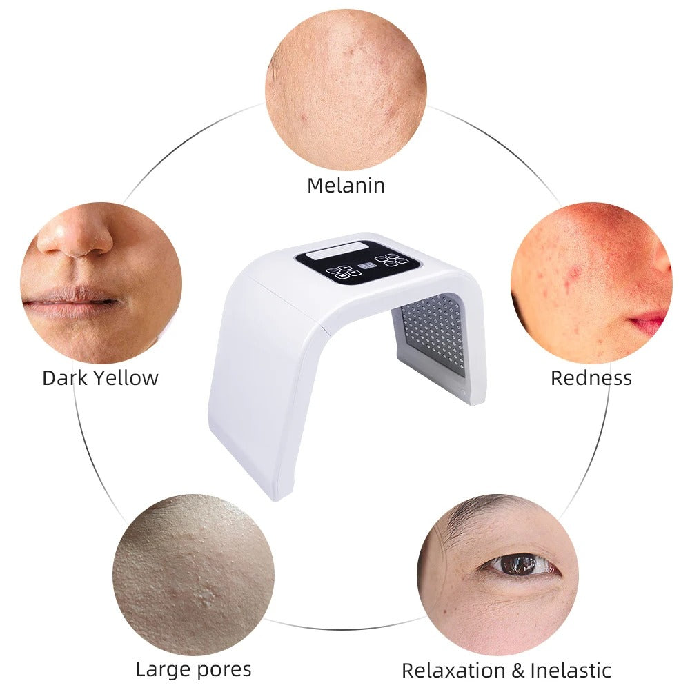 Professional 7 in 1 LED Face Light Therapy Machine - Transform Your Skincare Routine With Results at Home