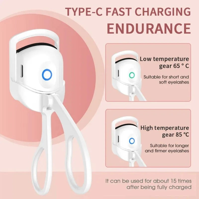 Electric Eyelash Curler - Best Heated Lash Curler with Quick Heating For Long-Lasting Results