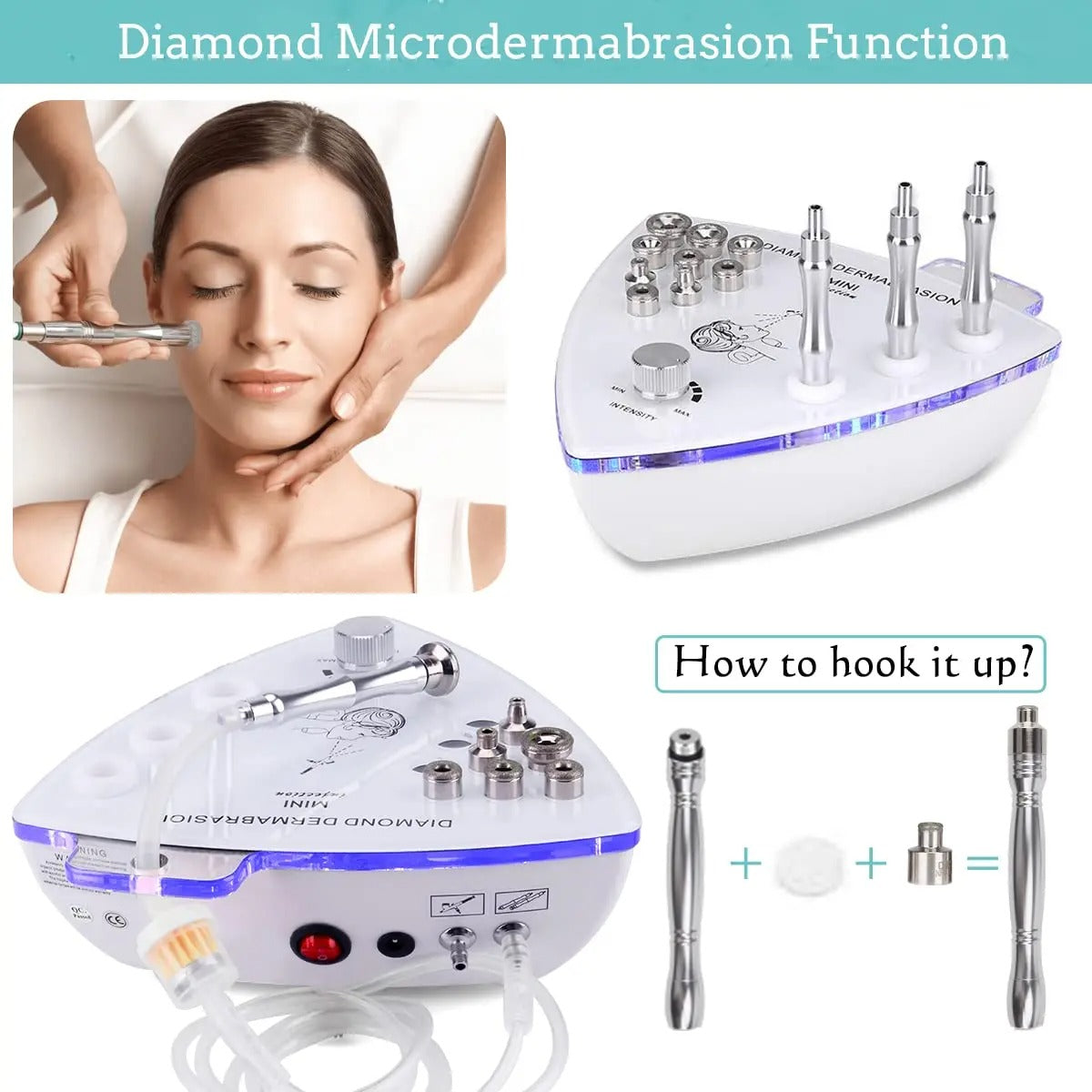 Diamond Microdermabrasion Machine for Skin Peeling and Lifting - Tighten Skin and Reduce Wrinkles