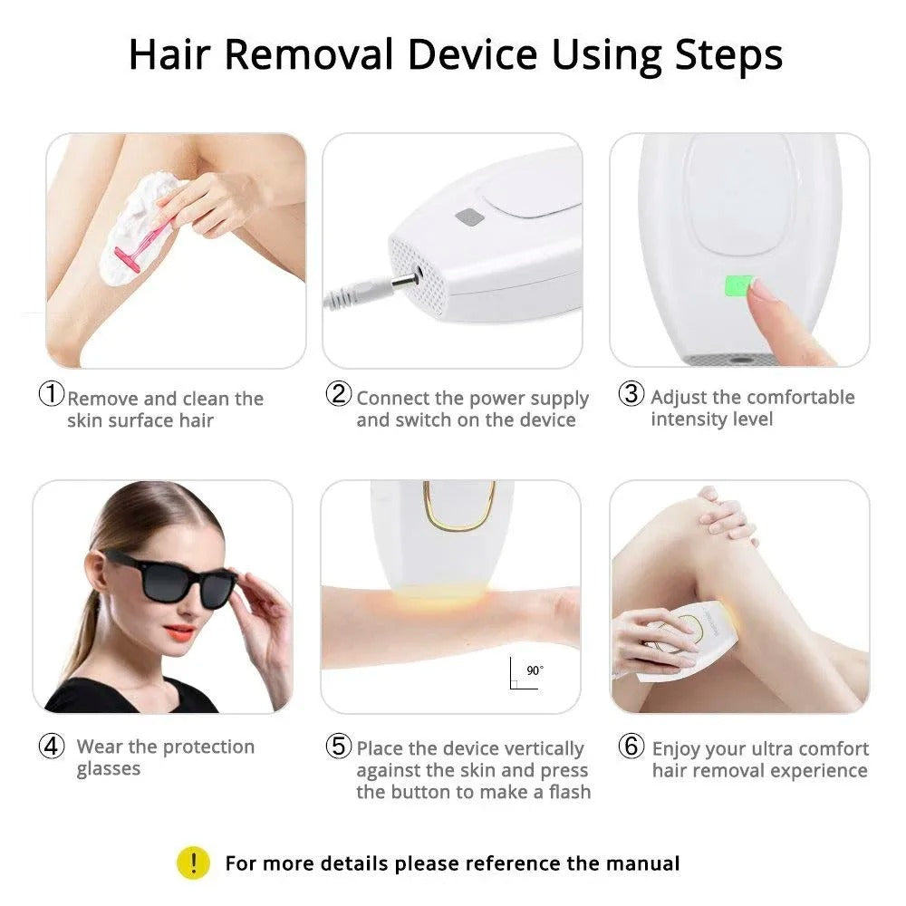 IPL Laser Hair Removal Device – Profesional Home Use for Permanent Hair Reduction
