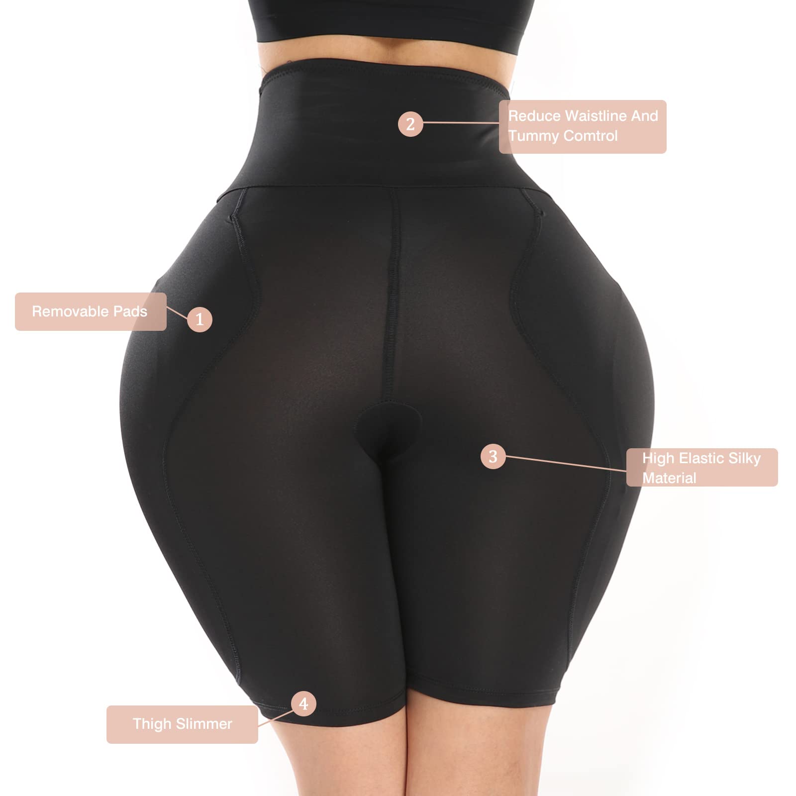 Booty and Hip Pads Shaper – High Waisted  Bum Enhancing Knickers Control Pants for Women