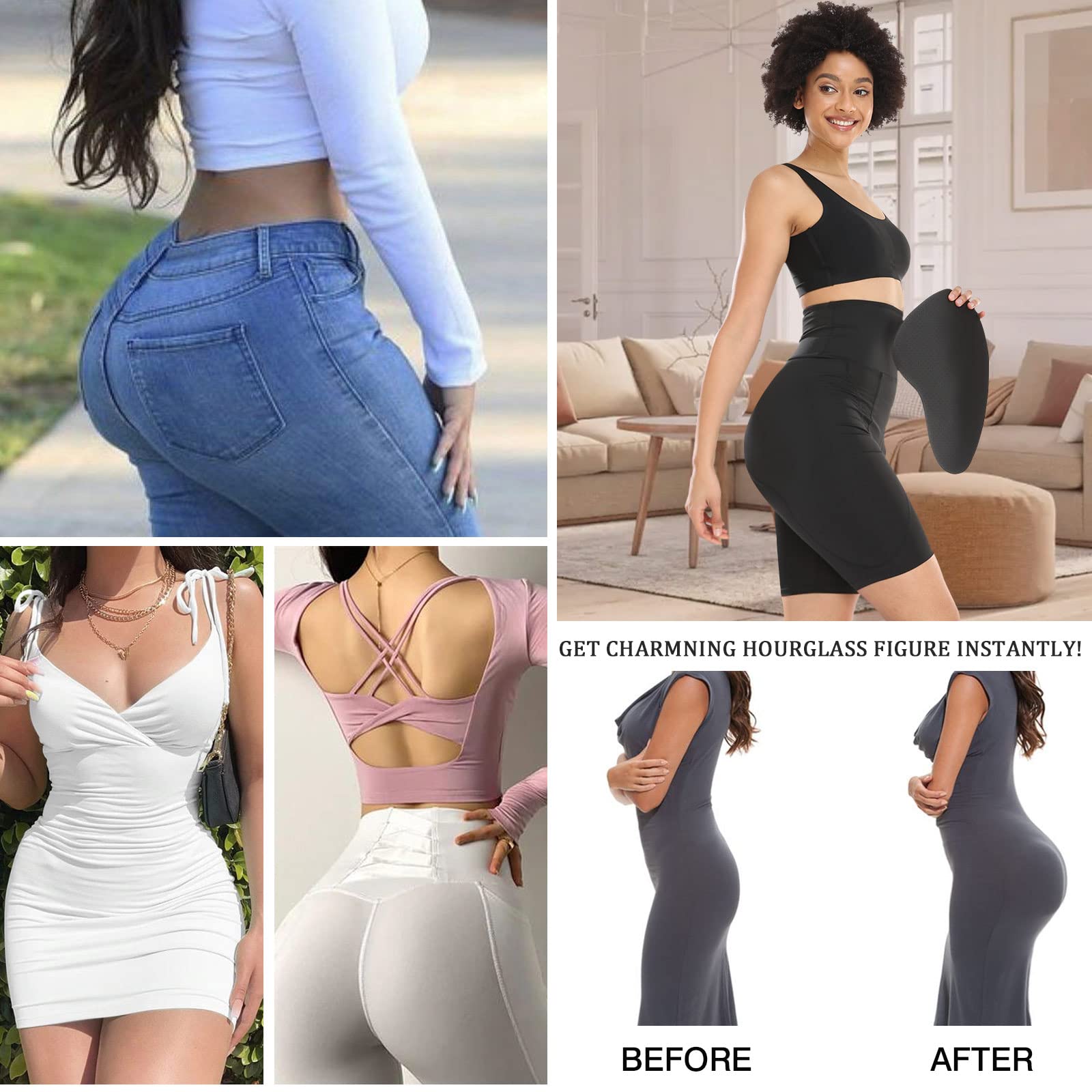 Booty and Hip Pads Shaper – High Waisted  Bum Enhancing Knickers Control Pants for Women