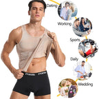 Men's Seamless Slimming Compression Body Shaper Vest for Abs Control and Support