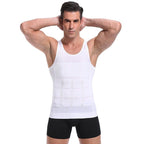 Men's Seamless Slimming Compression Body Shaper Vest for Abs Control and Support