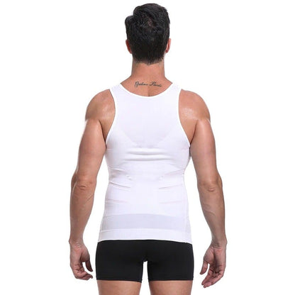 Men's Seamless Slimming Compression Body Shaper Vest for Abs Control and Support