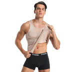 Men's Seamless Slimming Compression Body Shaper Vest for Abs Control and Support
