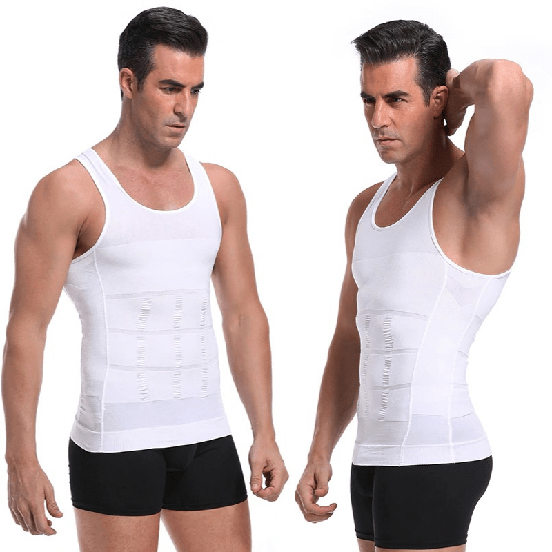 Men's Seamless Slimming Compression Body Shaper Vest for Abs Control and Support