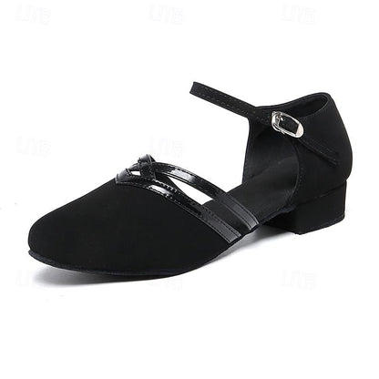 Modern Dance Shoes for Women | High-Quality Suede, Soft Insole & Adjustable Strap for Professional Training and Events