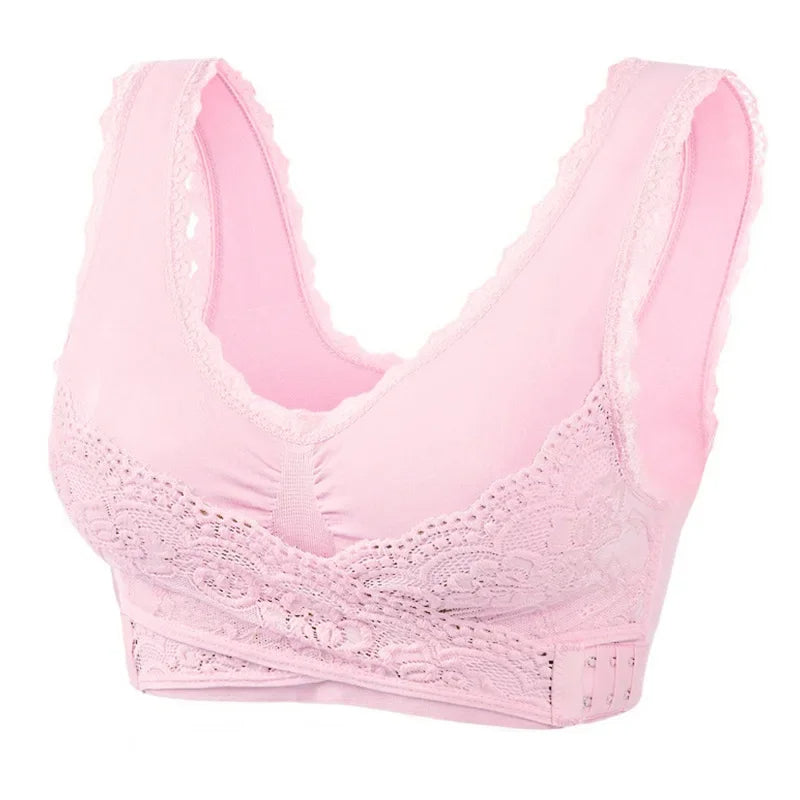 Front Cross Corset Bra | Adjustable Side Buckle Design