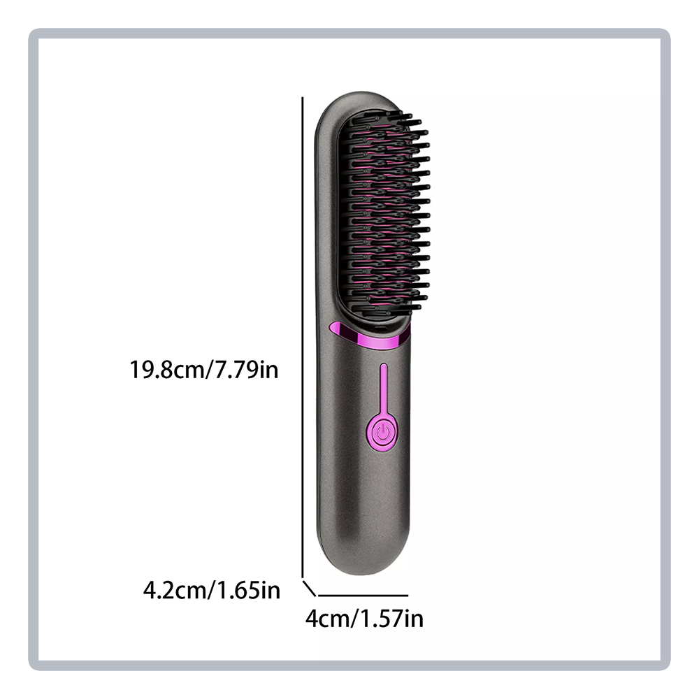All-in-One Portable Hair Styler | Hair Straightener Brush with Cordless Technology | Ideal for Travel & Short Hair