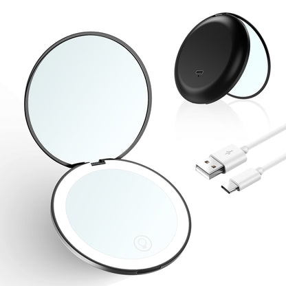 LED Makeup Mirror with 10x Magnification | Adjustable Brightness & Ideal for Beauty Routines