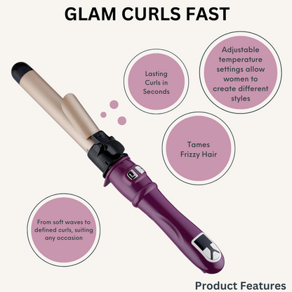 Automatic Hair Curler | 360° Rotating Barrel for Effortless Curls