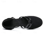 Modern Dance Shoes for Women | High-Quality Suede, Soft Insole & Adjustable Strap for Professional Training and Events
