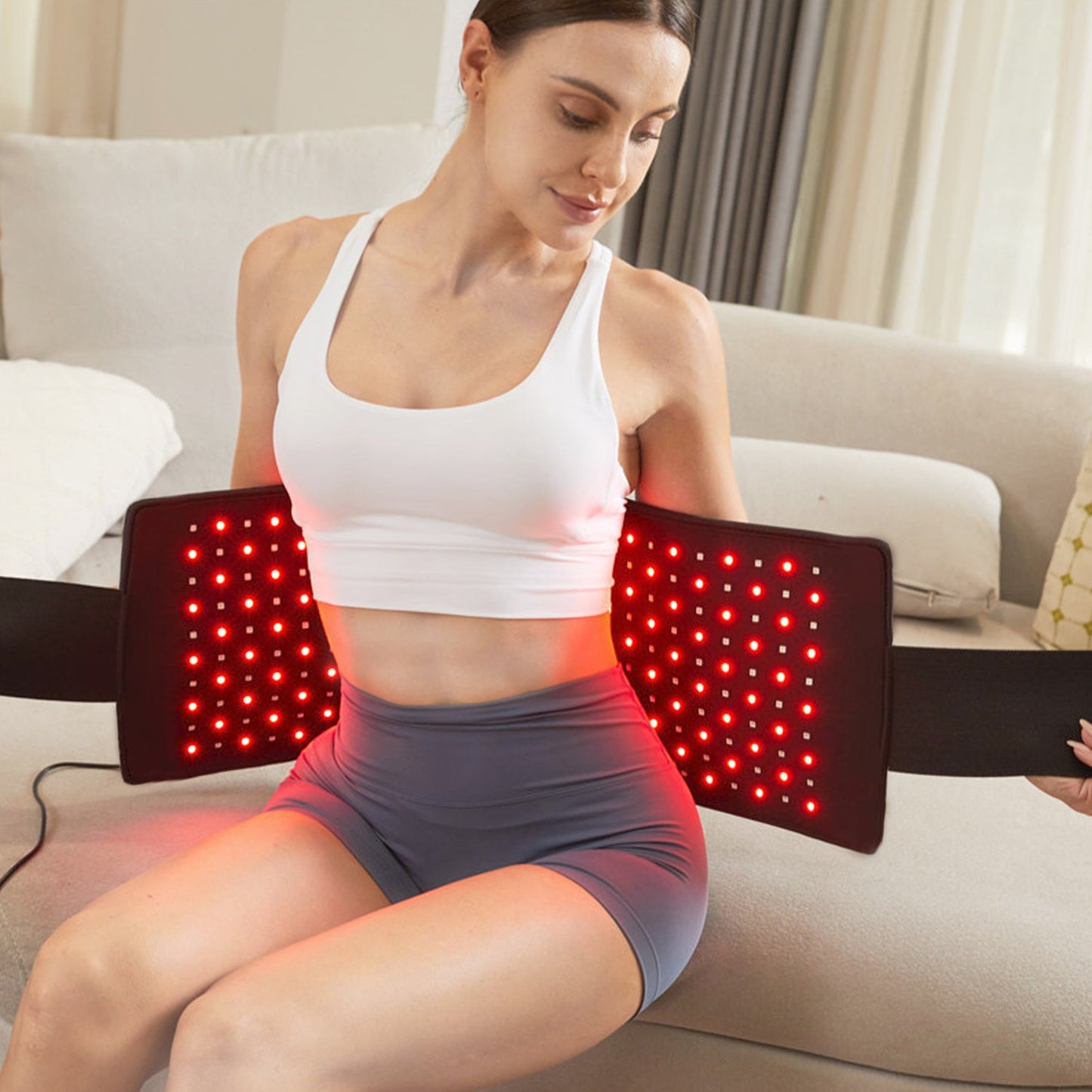 Slimming Belt with Red & Infrared Light Therapy | LED Belt for Burning Belly Fat, Pain Relief, and Improved Circulation