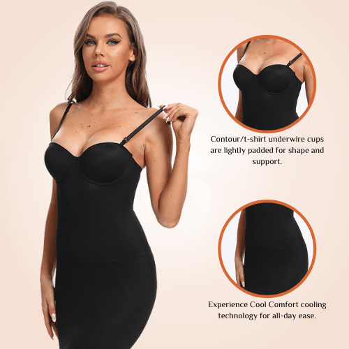 Sculpting Under Slip Bridal Shapewear Dress for Women - Body Shaper, Comfortable Fit, Seamless Design